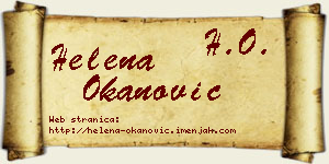 Helena Okanović vizit kartica